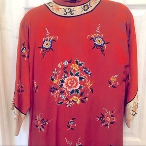 Vintage Embroidered Silk Kimono Robe/Jacket